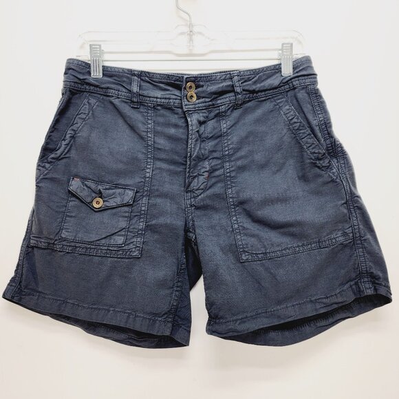 Anthropologie The Wanderer cargo Shorts Womens mid rise Size 27   Grey - Picture 1 of 10